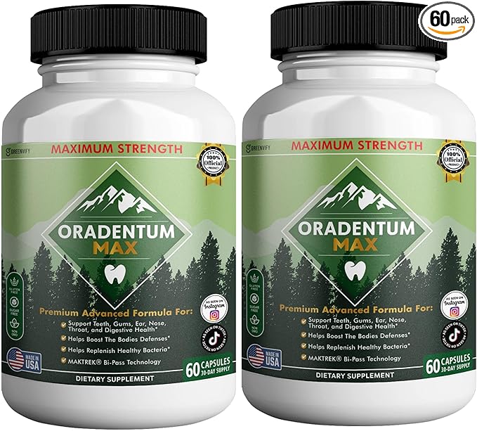 Oradentum Max Probiotic Supplement 40 Billion CFU 60 Capsules 30 Day Supply (2)