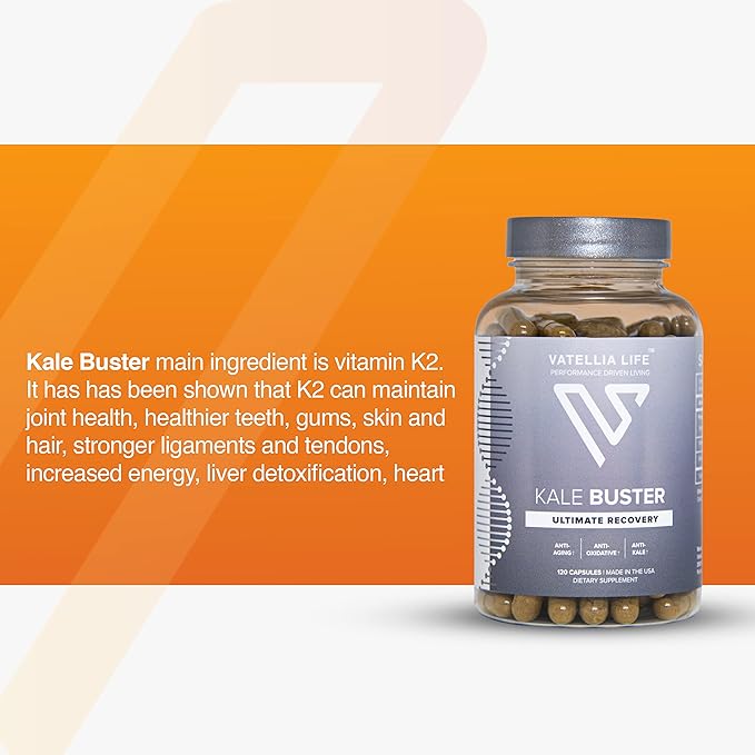 Vatellia Life New from Kale Buster | Ultimate Joint Support | Increased Energy | Decreased Brain Fog | Loaded with Vitamin K2 | Better Than Kale | Dave Asprey’s Favorite |120 Capsules (60Day Supply)