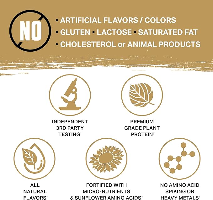 Ambrosia Planta - Plant-Based Protein Powder 20g | Dairy Free Vegan Protein Powder with BCAA Amino Acids | Keto-Friendly No Added Sugar | 25 Servings | Cinnamon Roll