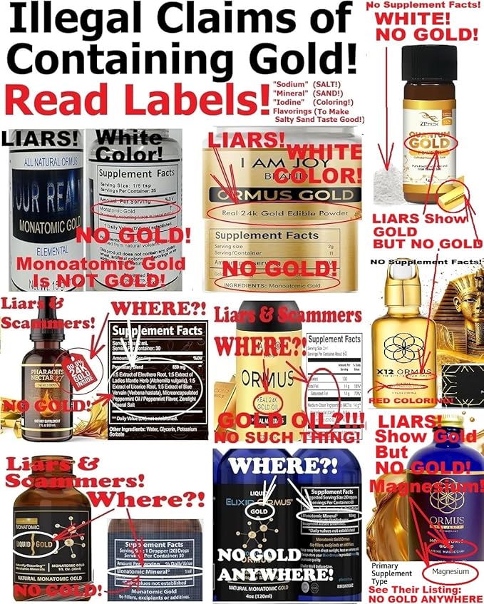 EnerGold® Monoatomic Gold/ORMUS: World's ONLY Pure-G O L D (Platinum &amp Copper) &gt1000 PPM! Deflect Radiation EMFs Low-Energy Frequencies Repair DNA Pineal Body's Tissues Energize Aura Cha