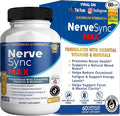 Nerve Sync MAX Supplement 60 Capsules Vegan Friendly with Essential Vitamins &amp Minerals for Nerve Health. (1)