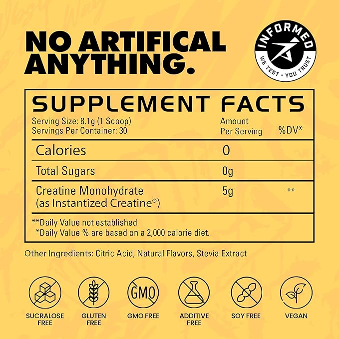 Gains in Bulk Instantized Creatine Monohydrate for Women and Men Soluble Pre Workout Powder Supports Muscle Building Strength and Performance Bodybuilding Supplements Sweet Lemonade 30 Servings