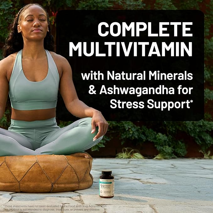 NatureWise [1 Multivitamin for Women Stress Support &amp Natural Minerals - 60 Capsules[30-Day Supply] + [1] Omega 3 Fish Oil 1000mg + Vitamin E - Wild-Caught - 60 Softgels[30-Day Supply]