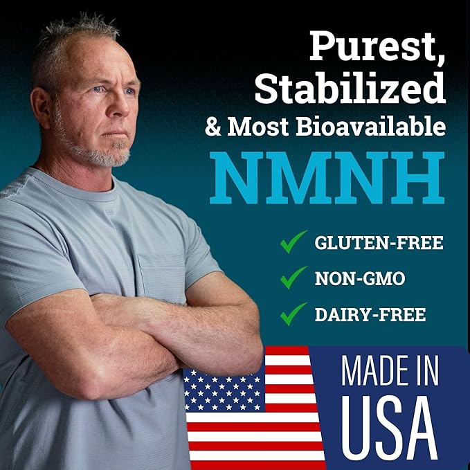 NMNH Supplement 250MG Pure Dihydro-Nicotinamide Mononucleotide (NMN Supplement Alternative with Bioperine® For 3X The Bioavailability) NAD Supplement to Boost NAD+ Levels For Anti-Aging &amp Energy