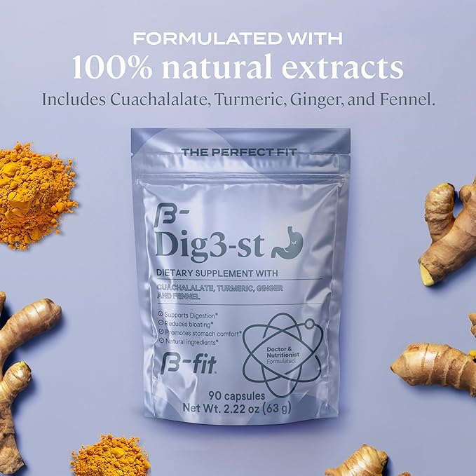 Vegan + DIG3-ST - Pea Protein Powder 600g - Plant Based Protein Shake - Digestive Herbal Supplement - Ginger Root Turmeric Fennel and Cuachalalate