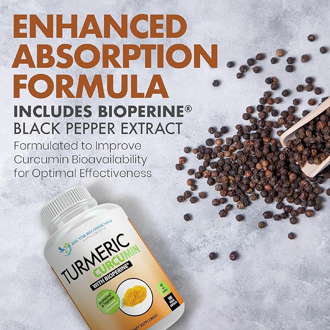 Turmeric Curcumin Supplement - 2250mg/d - Veggie Caps - 95% Curcuminoids with Black Pepper Extract (Bioperine) - 750mg Capsules - 100% Organic - Most Powerful Turmeric (Pack of 2)
