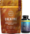 Primal Creatine Powder + Primal Vision Support Supplement Bundle | 2-Pack | Energy &amp Daily Eye Health Support | 30 Servings