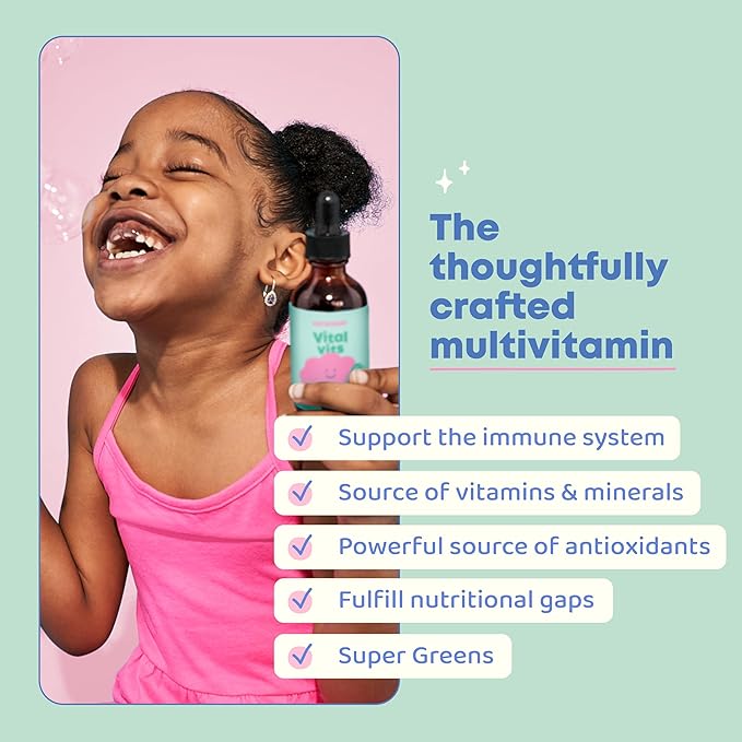 JoySpring Daily Multivitamin with Burdock Root &amp Elderberry Bundle | Kids Vitamins Naturally Sourced Non-GMO Non-Alcoholic Liquid Formula Immunity Health Support | Vegan &amp Vegetarian Supple