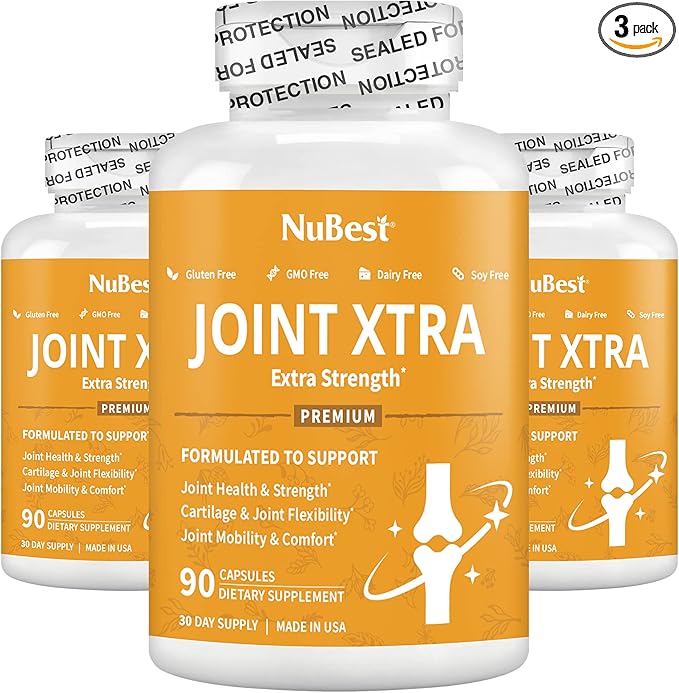 Joint Xtra Advanced Support Supplement - Joint Strength Formula with Glucosamine Chondroitin Turmeric MSM &amp Boswellia for Joint &amp Cartilage Health Flexibility Mobility &amp Comfort (Pack
