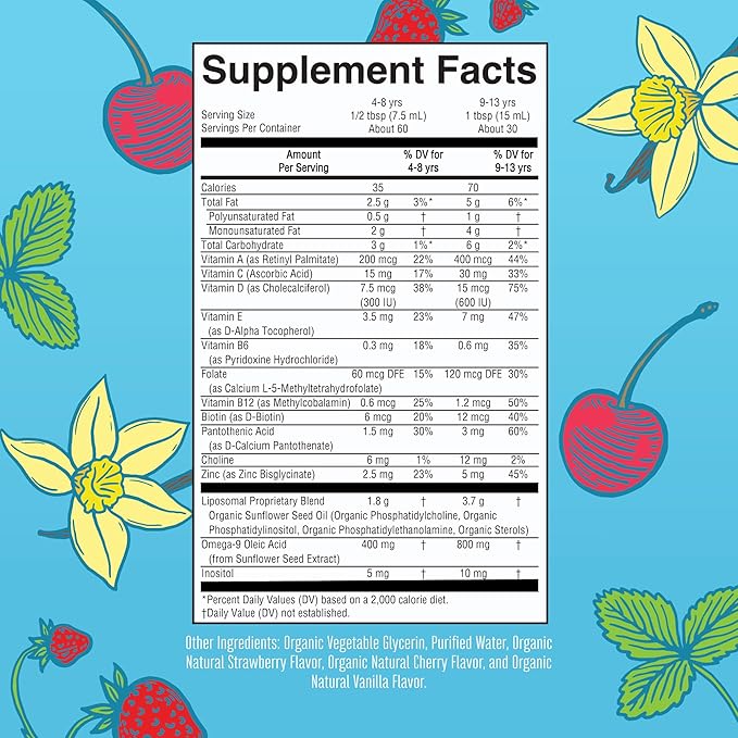 MaryRuth Organics Kids Multivitamin Liposomal (Strawberry Cherry &amp Vanilla) &amp Vitamin D3 Liposomal (Mixed Berry) Clean Label Project Verified® Vitamins for Immunity &amp Overall Wellness Veg