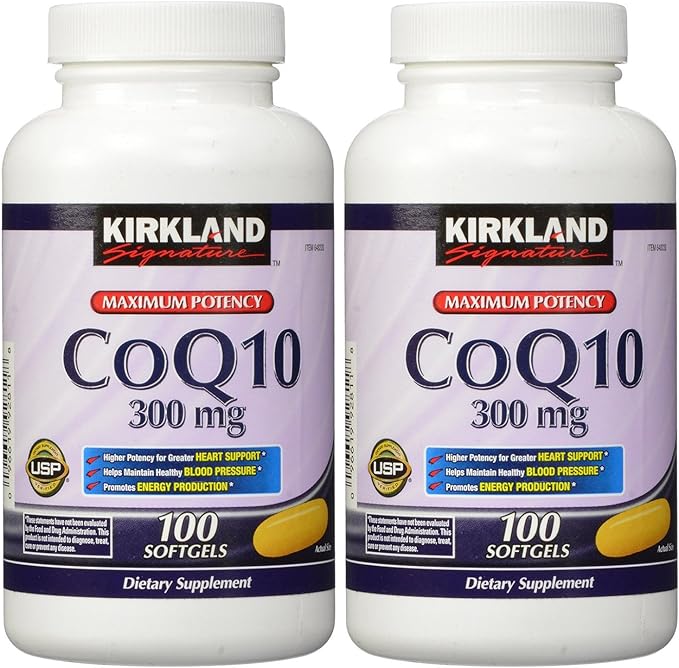 Kirkland wcaqZ COQ10 300 mg 100 Softgels (Pack of 2)