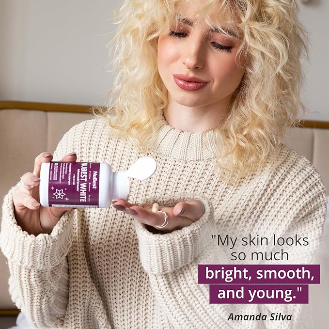 NuBest White - Glutathione 400mg &amp Milk Thistle Extract - Skin Brightening Supplement - Helps Beautiful and Radiant Skin - Antioxidant Supplement &amp Detoxification - 12 Pack | 12 Months Supply