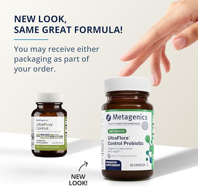 Metagenics Vitamin D3 10000 + K (60 Softgels) &amp UltraFlora Control Probiotic (30 Servings) - Supports Bone &amp Heart Health - Aids Healthy Body Composition