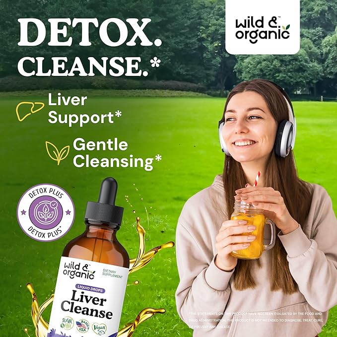 Wild &amp Organic Milk Thistle Tincture 4 fl oz &amp Liver Cleanse Tincture 4 fl oz