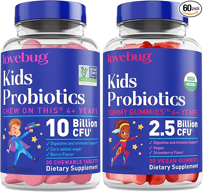 Lovebug All Round Protection Probiotic Chewable and Gummy Bundle