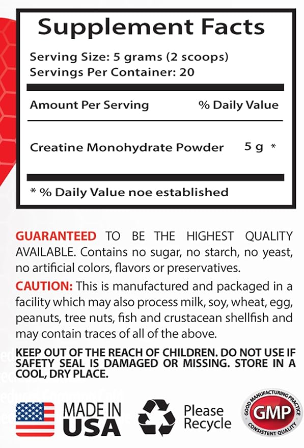 Creatine with Protein - CREATINE Powder 100G - Improve Memory (6 Bottles)