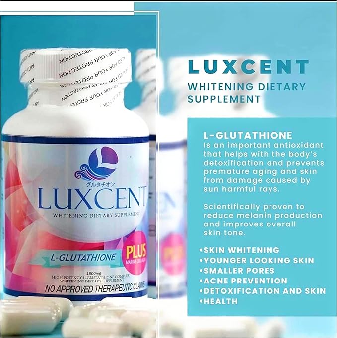 Luxcent Luminous Caps L-Glutathione with Marine Collagen Japan Formula 60 Capsules