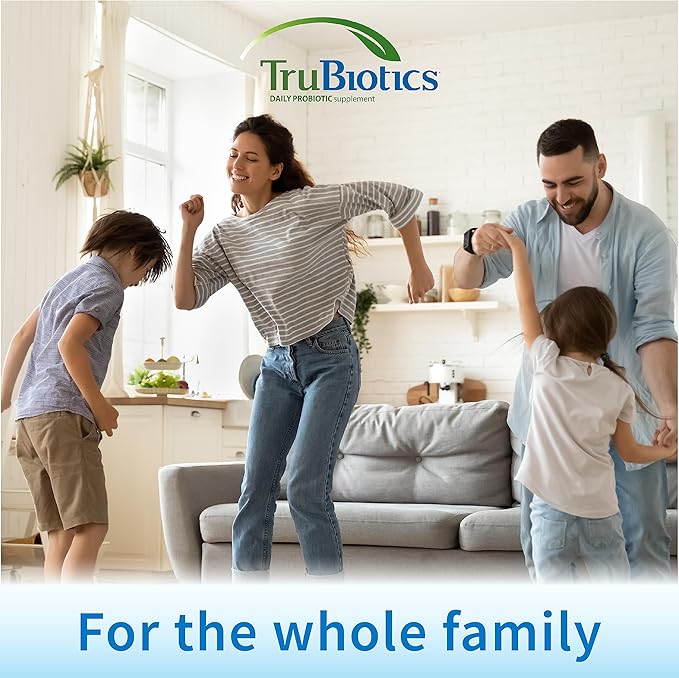 TruBiotics Probiotics for Digestive &amp Immune Health Supports Regularity &amp Helps Relieve Abdominal Discomfort Gas &amp Bloating 2 Clinically Studied Probiotic Strains Plus Prebiotics 60 C