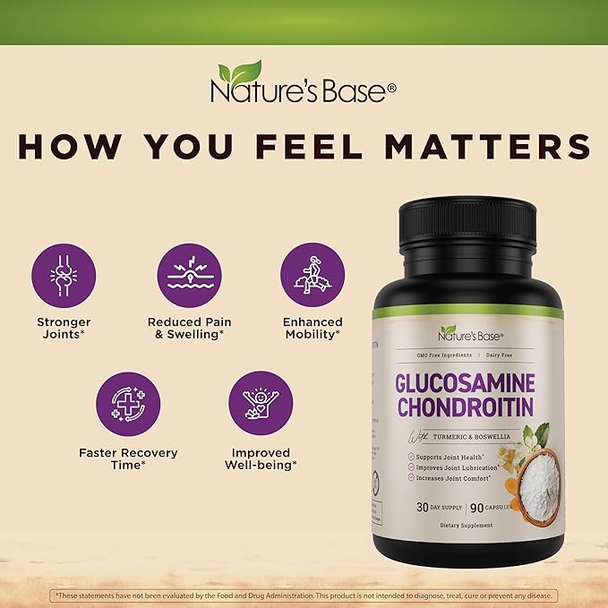 Nature's Base Glucosamine Chondroitin + Probiotics 70 Billion CFU