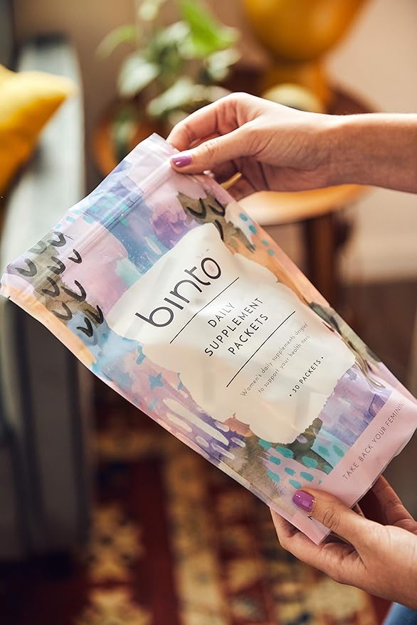 Binto 3-in-1 Glow Getter Daily Women's Probiotic &amp Multivitamin - Designed to Support Hormonal Mood and Gut Balance
