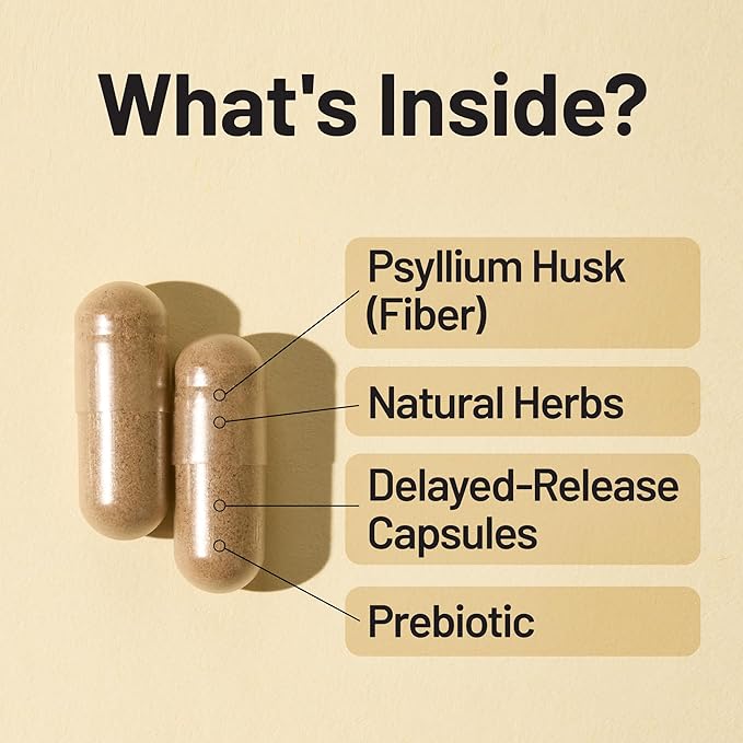 NatureWise [1] Total Colon Care Fiber Cleanse - Natural Laxative - 60 Capsules[30-Day Supply] + [1] NighttimeSlim- Cayenne Green Coffee Bean GABA - 60 Capsules[30-Day Supply]