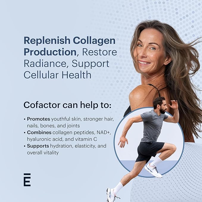 ELYSIUM Cofactor – 4-in-1 Collagen Peptides Powder w/NAD+ Hyaluronic Acid &amp Vitamin C for Skin Hair Nails Joints &amp Cellular Health Collagen Supplements for Men &amp Women – Unflavored 2