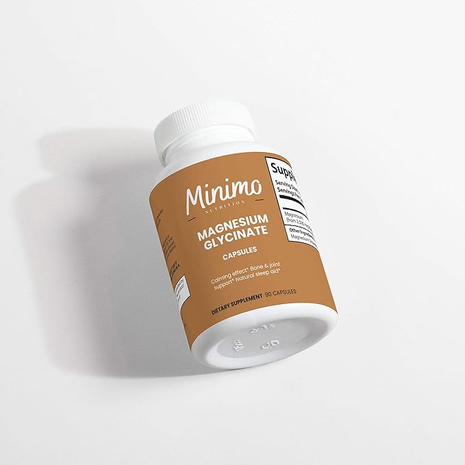 Magnesium Glycinate 275mg 3rd Party Tested Supplement to Support Stress Relief Sleep Heart Health Nerves Muscles and Metabolism* 90 Capsules