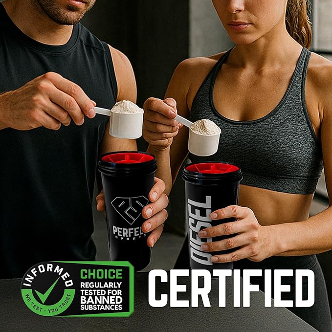 PERFECT SPORTS Diesel 100% New Zealand Whey Protein Isolate | Stevia Sweetened No Artificial Ingredients Keto | 0g Carb 0g Fat 26g Protein | 5 Pounds (Chocolate Peanut Butter)