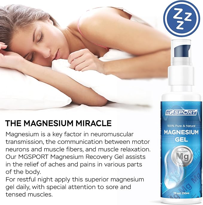 High Absorption Magnesium Supplement (100 Count) and Gel for Leg Cramps and Sore Muscles