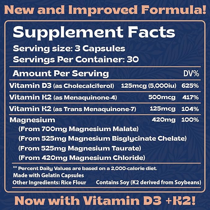 Natural Sleep Aid Magnesium Complex Bundle - Premium Sleep Support Supplement and Magnesium Supplement - One Month Supply Made in The USA