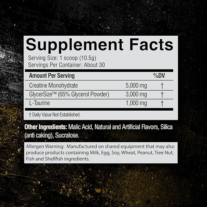 CONDEMNED Labz Locked Down | Creatine Performance Complex | Creatine Monohydrate Glycerol Taurine | Enhanced Hydration Energy &amp Stamina | 30 Servings (Unflavored)