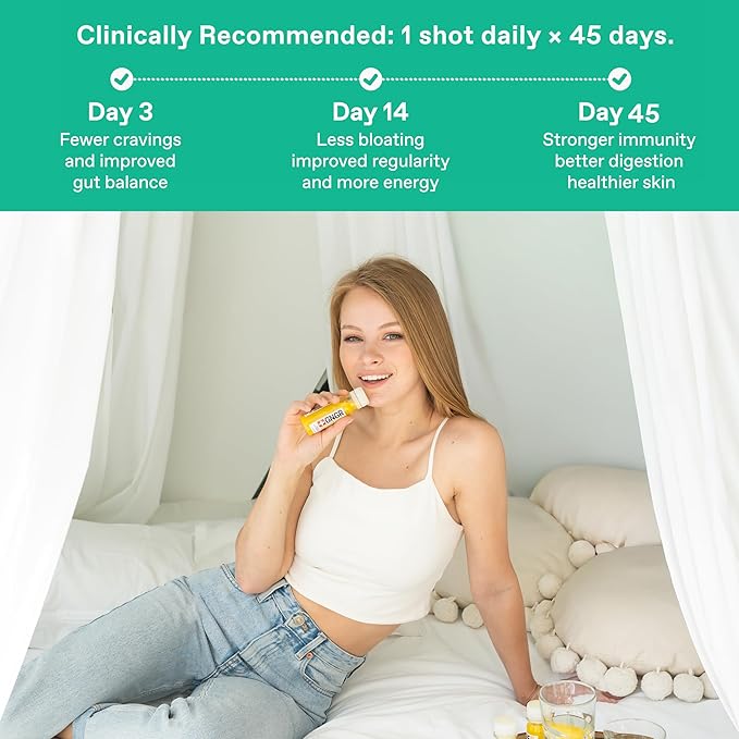 +GNGR Gut Health Shot – Prebiotic and Probiotic for Women &amp Men - Digestive &amp Immune Support Organic Ginger Shot with Apple Cider Vinegar Turmeric Aloe Vera 2 fl oz (12-Pack)