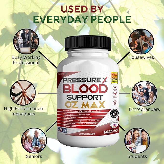 Pressure X Blood Support OZ Max Blood Support Supplement - Advanced Formula PressureX Advanced Supplement Pressure X Maximum Strength Reviews (1)