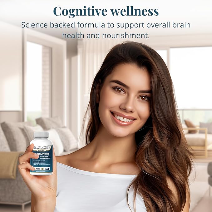 Brain Health Supplement–Memory Focus &amp Brain Nourishment Support with Cognizin Citicoline Phosphatidylserine Shoden Ashwagandha B Vitamins Magnesium &amp Zinc–60 NutriWit Capsules