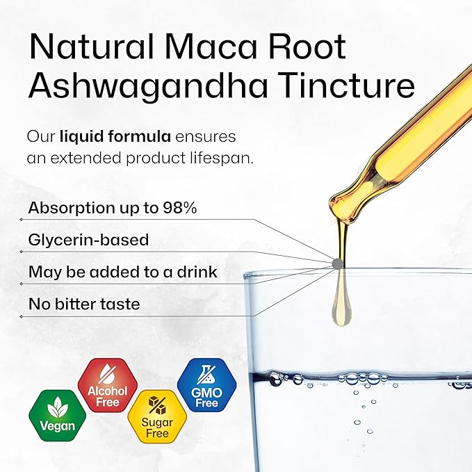Maca Ashwagandha Tincture 4 Fl. Oz. &amp Turmeric Ginger Tincture 4 Fl. Oz.