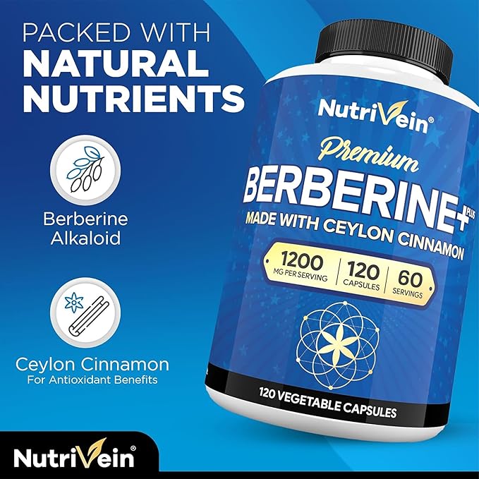 Nutrivein Premium TUDCA Berberine Supplements and Ashwagandha Supplements Bundle: High-Absorption Berberine Complex Ashwagandha Root Extract &amp TUDCA for Detox Vitality &amp Well-Being