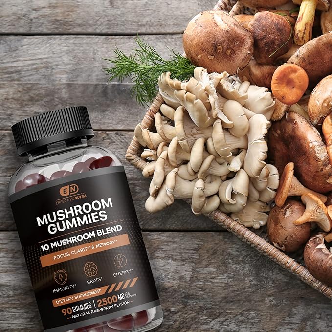 EFFECTIVE NUTRA Mushroom Gummies &amp Milk Thistle Gummies
