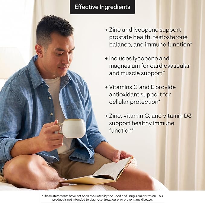 THORNE - Men's Multi 50+ - Comprehensive Daily Multivitamin with Vitamins A B6 B12 C D E Zinc &amp More - Support Heart Brain Prostate Muscle &amp Immune Health* - 180 Capsules