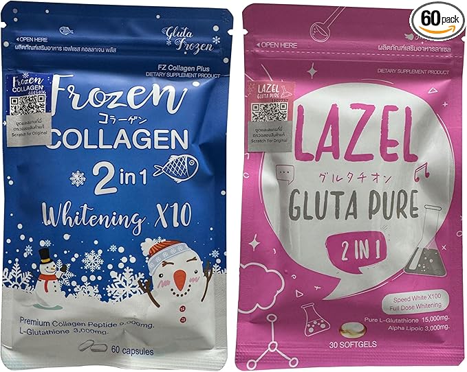 Skinest Frozen Collagen &amp Lazel Gluta Frozen - 2 Packs