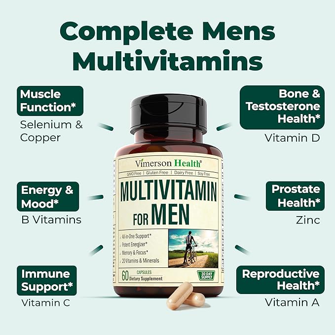 Turmeric Supplement and Ginger Root Joint Support Supplement &amp Complete Multivitamin for Men