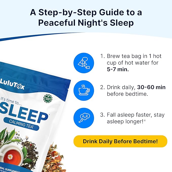 Wellamoon Sleep Patches &amp Lulutox Sleep Tea Bundle (28 Patches &amp 28 Servings)