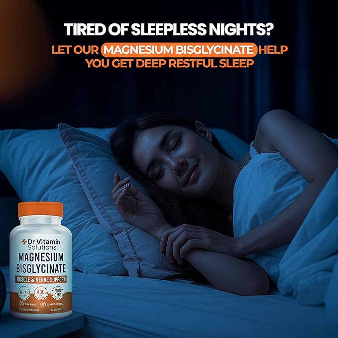 Magnesium Glycinate 400mg (Buffered Magnesium Bisglycinate Chelate) | Albion® Chelated Magnesium for Muscle &amp Nerve Support + Calm | High Absorption Gentle on Stomach (1 Bottle 60 Capsules)