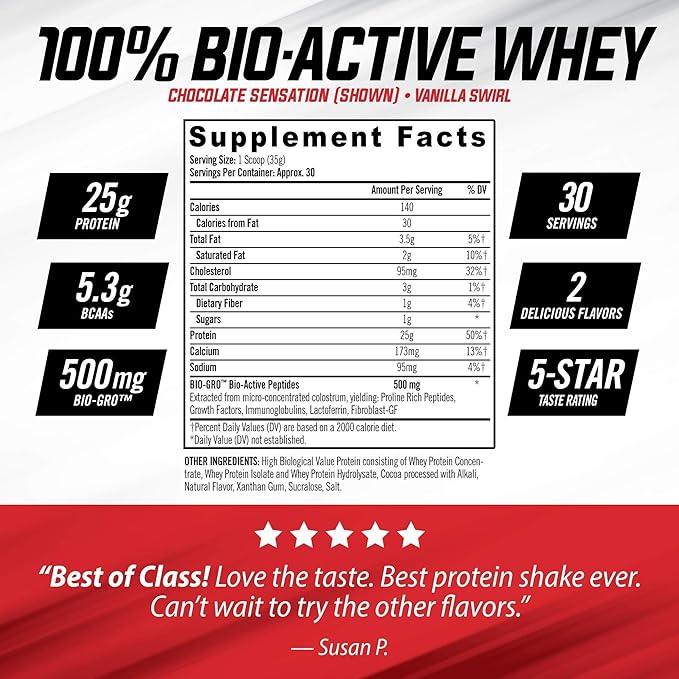 iSatori Bio-GRO Vanilla Ice Cream (60 Servings) &amp Bio-Active Whey Protein Powder Vanilla Swirl (30 Servings)
