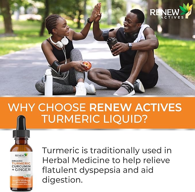 Renew Actives Turmeric Liquid Extract with Ginger &amp Lemon Oil