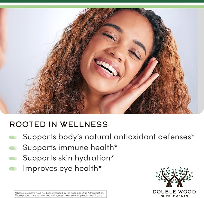 Astaxanthin 12mg Max Strength (Only Patented Astaxanthin (Astrareal) with 70+ Human Clinical Trials - World's Most Studied Brand) Grown Harvested and Made in The USA (Astaxantina) by Double Wood