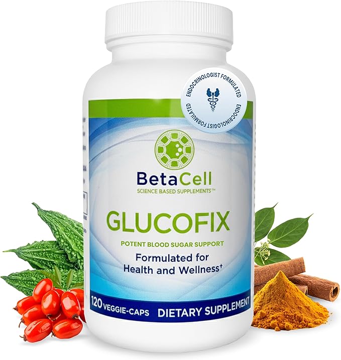 Glucofix - Berberine Supplement - Herbal Supplement with Cinnamon Gymnema Berberine Bitter Melon and Turmeric - 120 Capsules