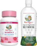 MaryRuth's Multivitamin Gummies for Women (Strawberry) &amp Liquid Nighttime Multimineral (Pineapple) | Clean Label Project Verified® | USDA Organic &amp Vegan | Beauty Bedtime Routine &amp Overa