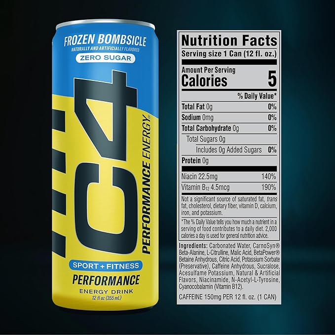 C4 Energy &amp Smart Energy Drinks Variety Pack Sugar Free Pre Workout Performance Drink With No Artificial Colors or Dyes Zero Calorie Coffee Substitute or Alternative 4 Flavor Variety 12 Pack