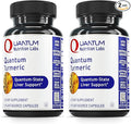 Quantum Nutrition Labs Turmeric - Turmeric Capsules Turmeric Curcumin Supplement Liver Support 500 mg of Curcuma Per Capsule - 60 Vegetarian Capsules (Pack of 2)