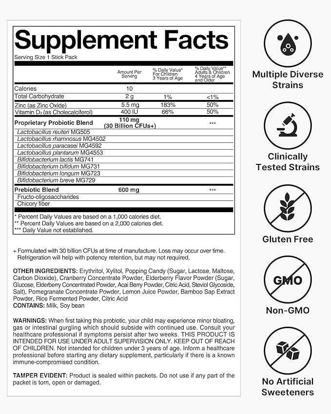 K-Nutra Dentifresh Grape Xylitol Tablets 30 Count + Yummy Tummy Kids Probiotics 30 Sticks Bundle with 4 Billion CFU Oral Care and 30 Billion CFU Digestive Support
